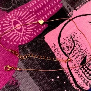 golden chain heart choker - dainty alt y2k
